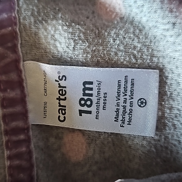 Carter's Baby Girls Size 18 Months Bundle of Qty 3 Fall Winter One-Piece Outfits - Picture 7 of 11